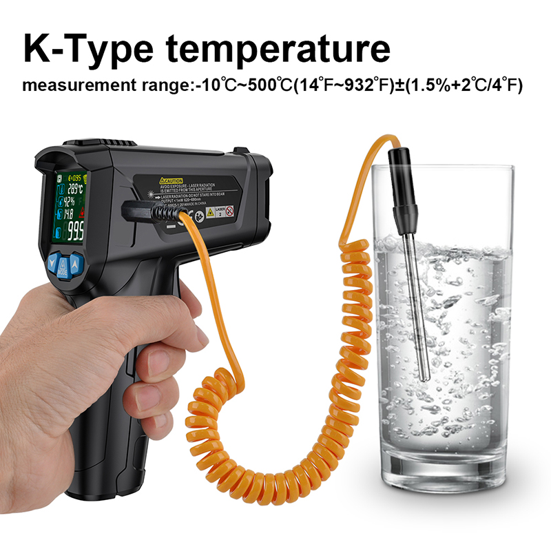 Thermometer Digital - Digital Industrial Infrared Thermometer With Temperature