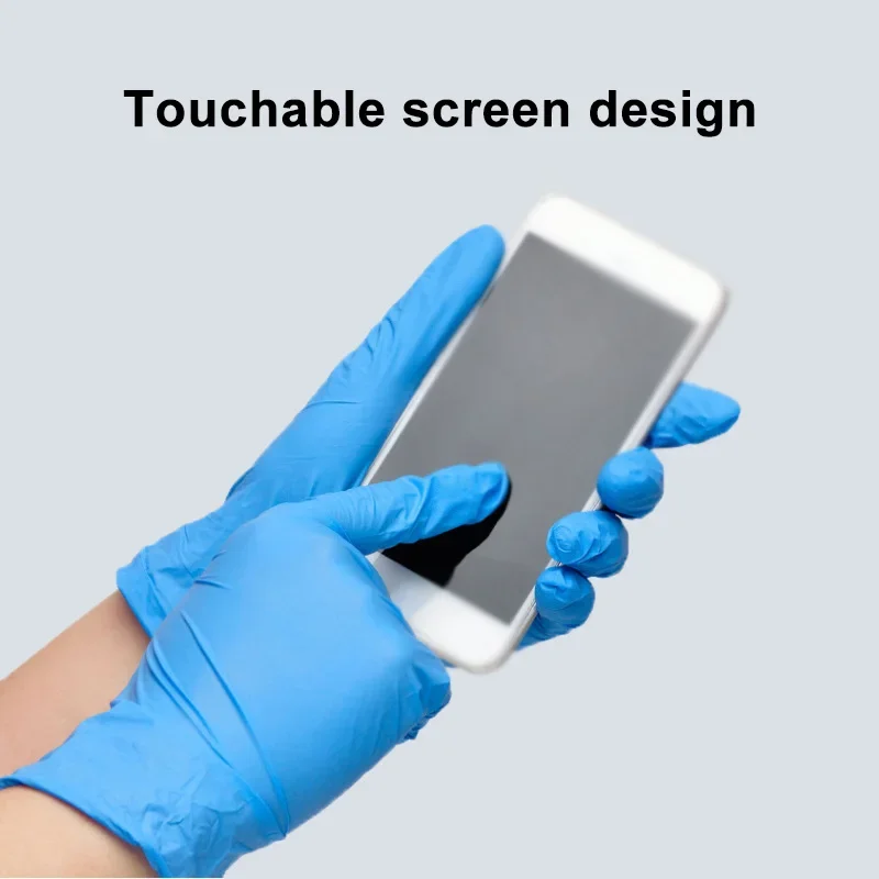 100PCS Blue Nitrile Disposable - Medical Gloves recension och pris